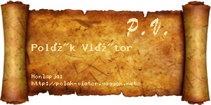 Polák Viátor névjegykártya